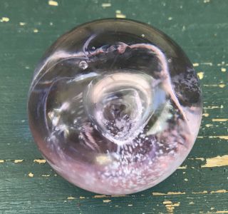 Caithness Scotland Moon Crystal Purple Paperweight