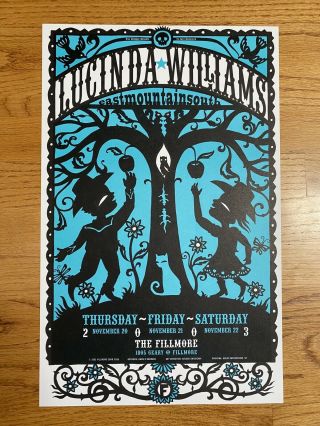 Lucinda Williams 2003 Fillmore Sf Concert Poster Hugh D 