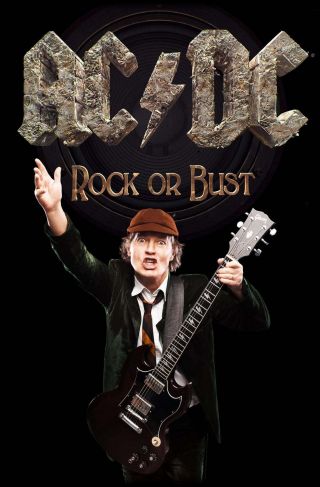 Ac/dc Poster Rock Or Bust Angus Official Textile Flag 70cm X 106cm One Size