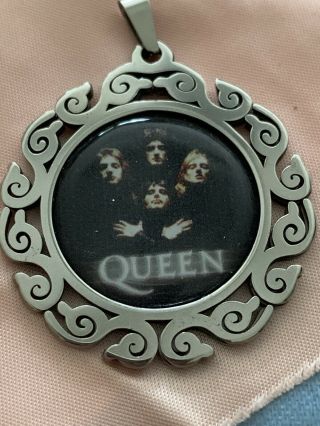 Queen Lovers Fan Rock Band Ooak Group Pic Pendant Bohemian Rhapsody Tribal Steel