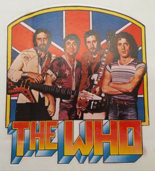 Vintage 1980s The Who T - Shirt Iron On Fabric Transfer Display