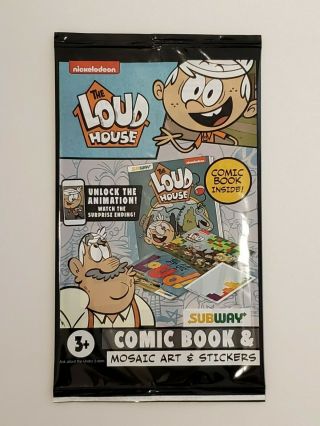 Nickelodeon The Loud House Comic Book & Mosaic Art & Stickers Subway Toy