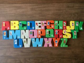 Sesame Street Jumbo Alphabet Plastic Letters Learning Toy A - Z Complete Vintage