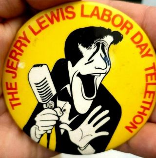 The Jerry Lewis Labor Day Telethon - 1980 Pinback Button 3 "