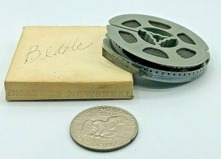 Vintage 8mm Film Newsreel Of Beatles 3 Us Arrival ? W/ Box 1960 