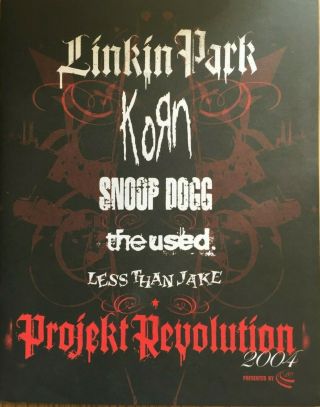 Linkin Park / Korn / Snoop Dogg The 2004 Concert Program Projekt Revolution