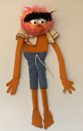 Vintage Animal Muppet Hand Puppet Fisher Price Jim Henson 22” Tall “as Is”