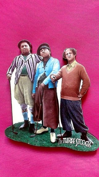 The Three Stooges Small Plaque Larry Moe And Curly Collectible Size Approx 4.  5x4