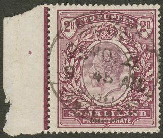 Somaliland Protectorate 1921 Kgv 2r Dull Purple And Purple Sg83 Cat £55