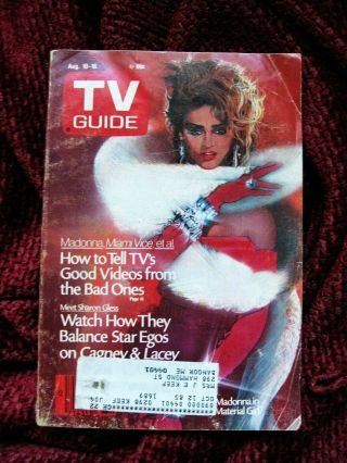 Madonna 1984 Tv Guide Material Girl Drawing Cover First Album Rise Of The Queen