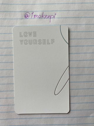 Official BTS Love Yourself Her Version O Jungkook Photocard 2