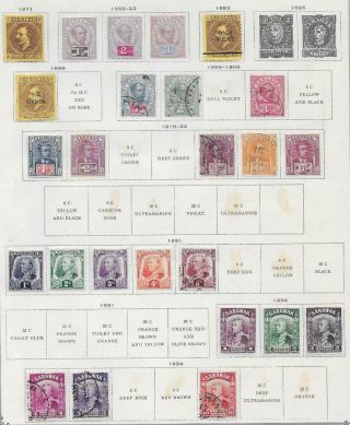 25 Sarawak Stamps From Quality Old Antique Album 1871 - 1934