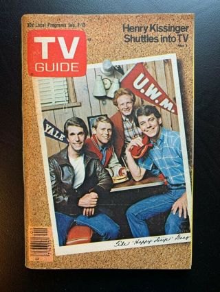 January 7,  1978 Tv Guide Happy Days The Fonz,  Ritchie,  Potsie & Ralph