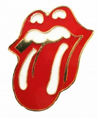 Rolling Stones Band Red Tongue Logo Enamel Metal Pin