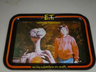 Vintage Tv Tray Et The Extra Terrestrial 1982 Universal His Adventure On Earth