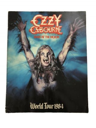 Vintage 1984 Ozzy Osbourne Bark At The Moon World Tour Program