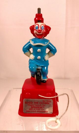 Vintage 1960s Kohner Spinikin Bozo The Clown Tv Show Character Circus Toy Nrmint