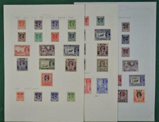 Burma Stamps Selection On 3 Album Pages (p36)