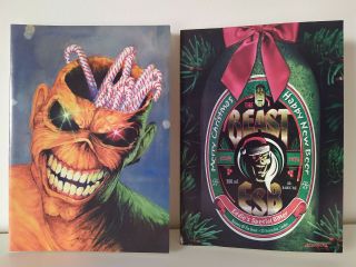 2x Iron Maiden Rare Fan Club Christmas Cards 2000,  2001