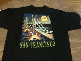 Vintage Hard Rock Cafe San Francisco Black Xl T Shirt Heavy Tee