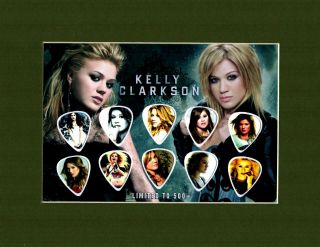 Kelly Clarkson Matted Picture Guitar Pick Set Limited 500 Because Of You