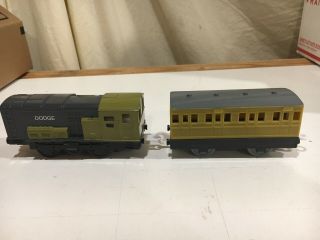 Motorized Dodge with Yellow Mustard Coach Car for Thomas and Friends Trackmaster 2