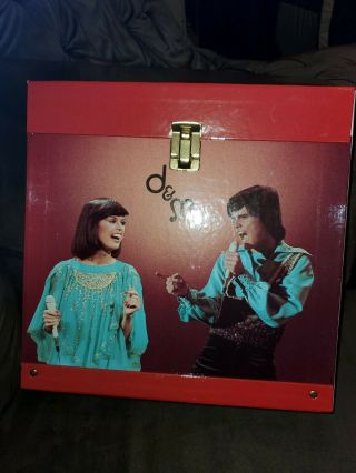 Vintage 70’s Donny And Marie Osmond 12” Lp Record Carrying Case Collectible