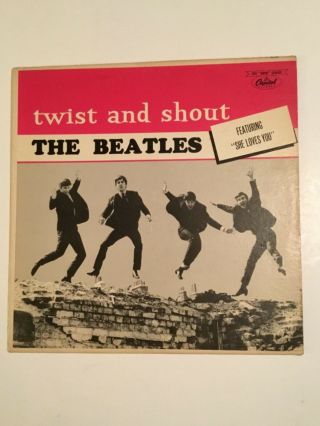 The Beatles,  Twist And Shout Vinyl Lp,  Canadian Only,  Capitol T - 6054,  1960s,  Ex
