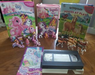 My Little Pony Ponyville Adventure Game,  Busy Book,  Vhs & Ponies At Play