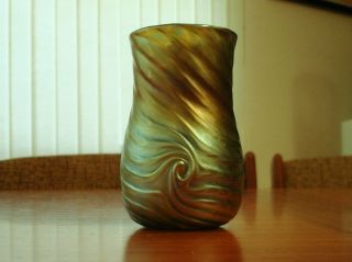 Gold Iridescent Vase King Tut Pattern