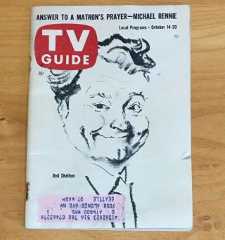 Vintage Tv Guide October 14 - 20 1961 Red Skelton W/ Address Label