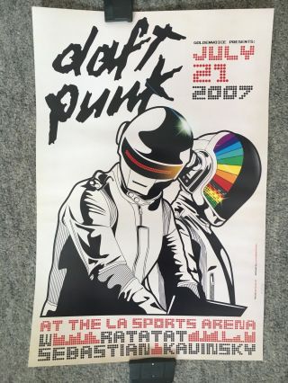 Daft Punk Poster La Sports Arena Gianni Rossi 25/500 Print Reprint 2007 Rare
