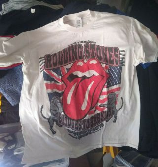Rolling Stones " Bridges To Babylon " World Tour 997/8 Xl T - Shirt White Fruit Of
