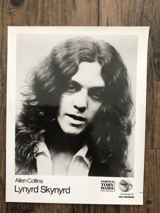 Lynyrd Skynyrd Allen Collins 8 X 10 Black White Photo Mca Records