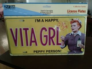I Love Lucy License Plate Tag Vita Grl Lucille Ball I 