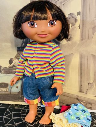 2003 Mattel Dora The Explorer Dress Up Adventure Doll C3953 W/clothes 15 "