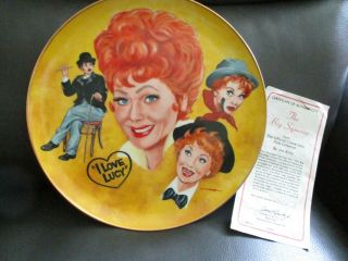 1982 I Love Lucy Lucille Ball Royal Manor Collector Plate No Box 10 "