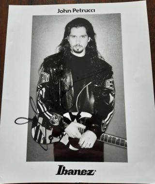 John Petrucci Dream Theater Promo Photo Signed Ibanez Early 90s