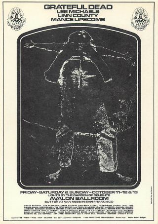 Grateful Dead - Fd141 - Family Dog Concert Handbill Postcard - Avalon 1968