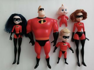 The Incredibles Family Disney Pixar Action Figures Set Figurines