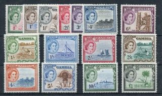 Gambia 1953 - 59 Set Sg171/85 Fine Fresh Mvlh (high Values Are Mnh)