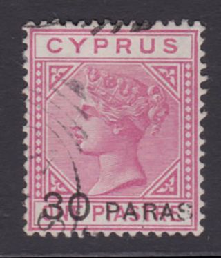Cyprus.  1882.  Sg 24,  30pa On 1pi Rose.  Fine.