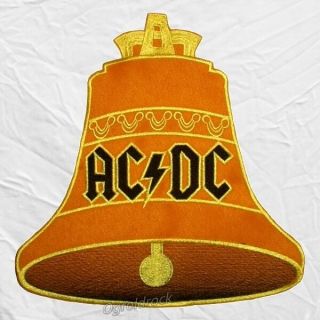 Ac/dc Hells Bells Logo Embroidered Big Patch Album Cover For Back Angus Young