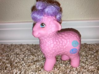 Baby Woolly Vintage G1 My Little Pony Pretty Pal Lamb Sheep Pink W/ Purple