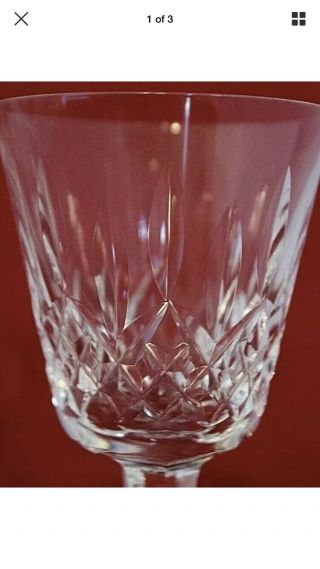 2 Waterford Crystal Lismore 5 3/4” Claret Wine Glass Signed