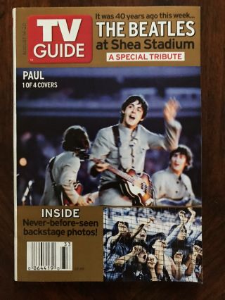 Tv Guide The Beatles At Shea Stadium,  2005 Paul Mccartney