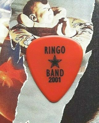 Ringo Ian Hunter (mott The Hoople) 2001 Tour Red Guitar Pick