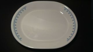 Corelle Snowflake Blue Large Serving Platter 12 " X 10 " Pristine Usa