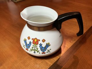 Corning Country Festival Friendship Bluebirds 6 Cup Teapot No Lid