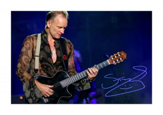 Sting (2) A4 Signed Photograph Picture Poster.  Choice Of Frame.